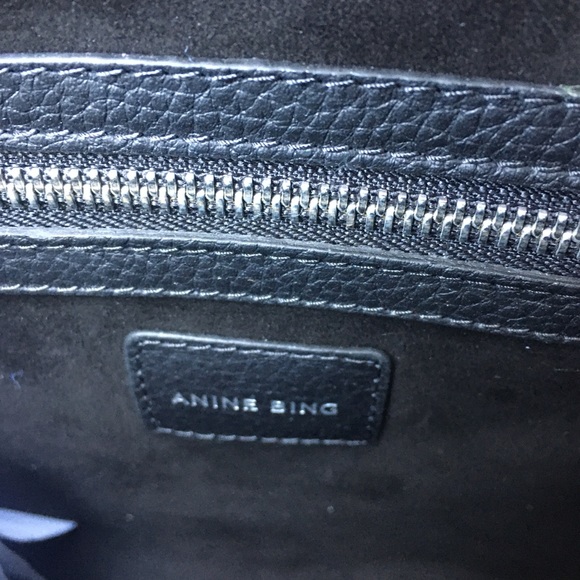NWT Anine Bing Madison Handbag Leather Black - Picture 9 of 16